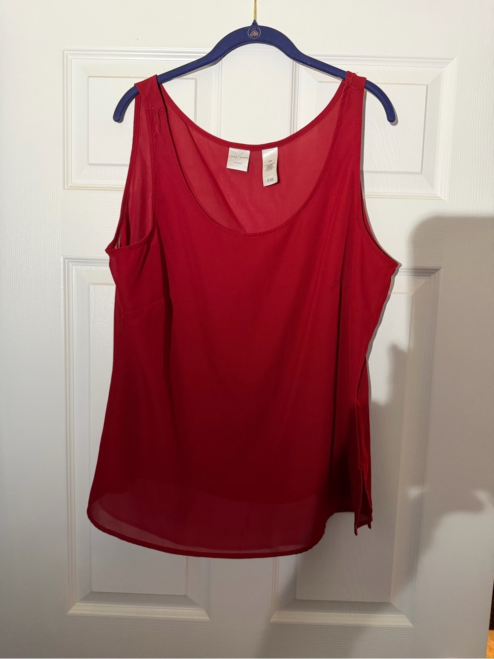 Emma James Red Sleeveless Chiffon Camisole